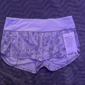 nwt lululemon speed up shorts